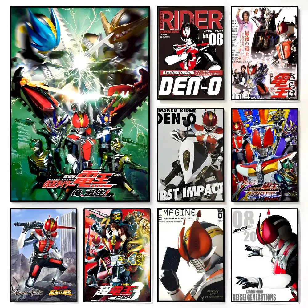 Tokusatsu Adventure Kamen Rider Den-O Poster American Film Mural Home Childrens Room Wall Decor Print