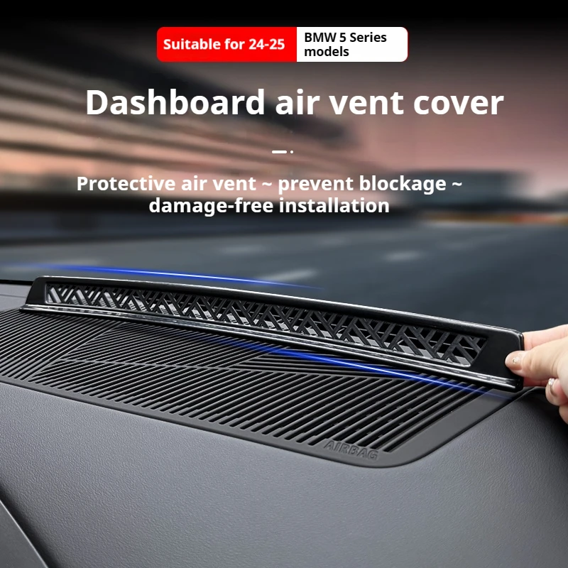 

For BMW 5 Series i5 G60 2024-2025 Dashboard Air Vent Cover Central Control Air Conditioner Dust Net Car Interior Accessories