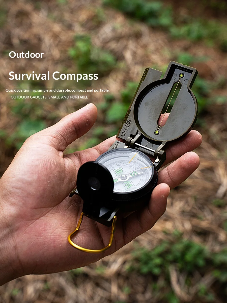 Professional Standard Survival Camping and Travel Digital Pointer Easy Carry Tactical Compass for North Direction