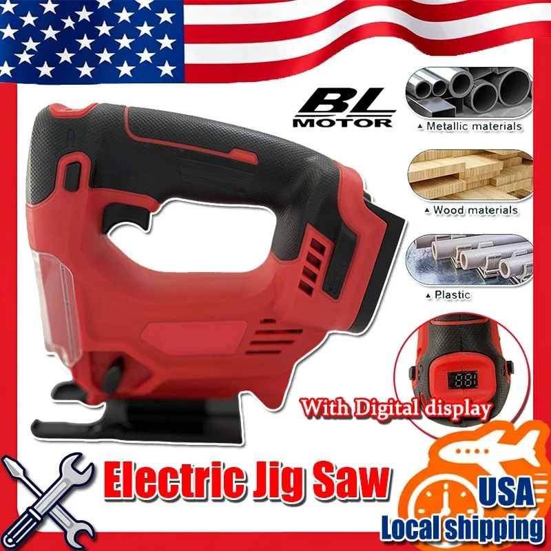 

Fit Milwaukee Cordless Electric Jig Saw Portable Jig Saw Multi-Function Woodworking Tools Portable Home Power Tools 18V Battery