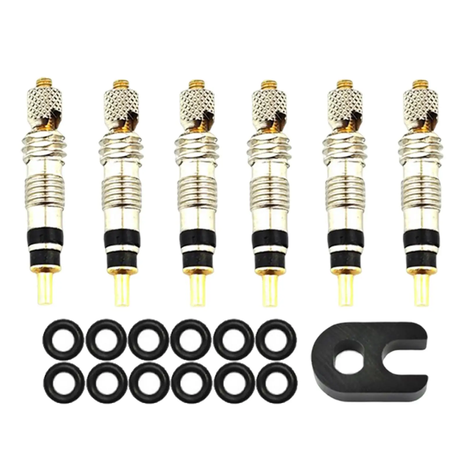 Bicycle Presta Valve Core Brass 26mm Replacement and Tool Puncture Service Kit for Road MTB Tubeless