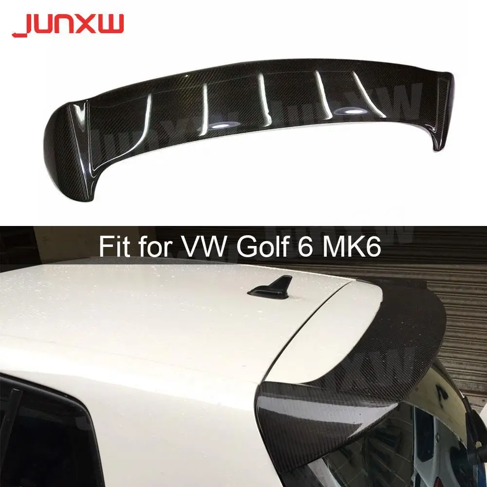 

Carbon Fiber Rear Roof Spoiler Lip Wings for Volkswagen VW Golf 6 MK6 VI GTI R20 2010-2013 R Style Only Not For Standard Bumper