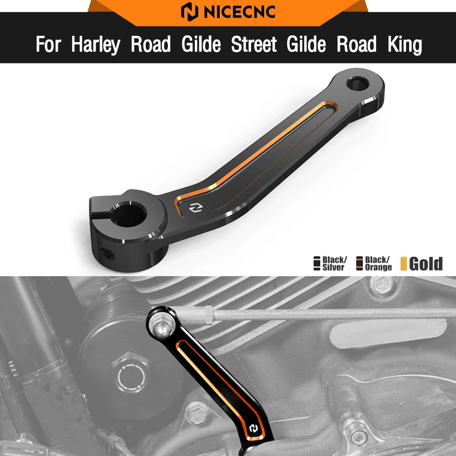 

For Harley Street Glide FLHX Special FLHXS 2017-2024 Inner Shift Shifter Arm Road King FLHR FLHP Classic FLHRC Road Glide FLTRK
