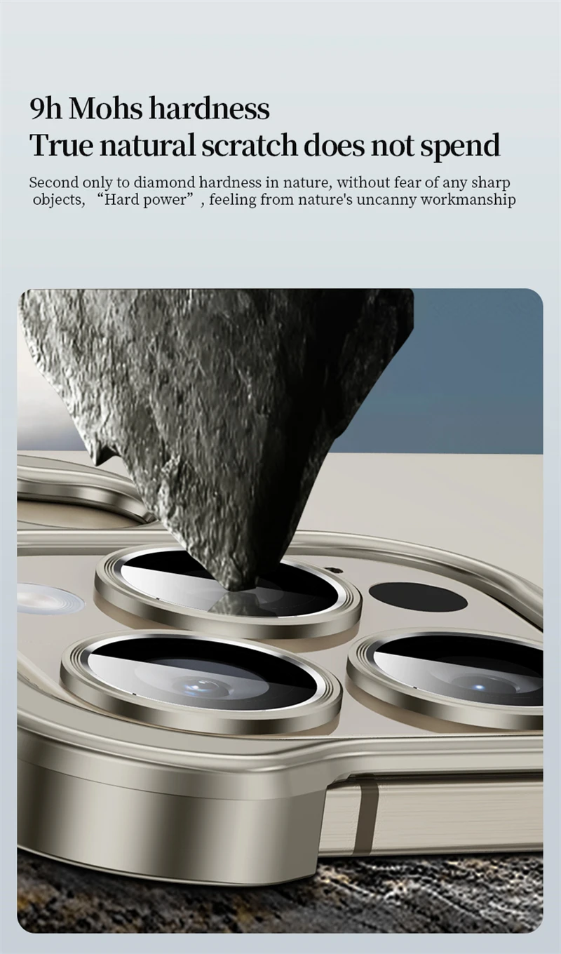 Casing Ponsel Tanpa Batas Logam Alien Mewah untuk iPhone 16 15 14 13 12 Pro Max Pelindung Lensa Penutup Belakang Campuran Aluminium Tahan Benturan