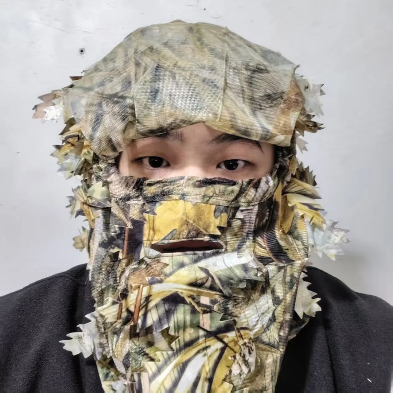 

1 шт. новая 3D камуфляжная шляпа, полнолицевая маска, уличная охотничья шапка с капюшоном, 3D полнолицевая маска, головной убор, шапка с гетрами на шею