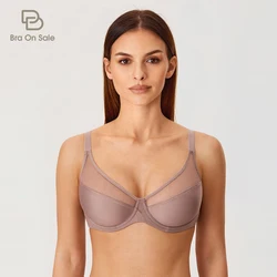 Frauen Minimizer Bh Plus Größe Full Coverage Sheer Under Ungefüttert Leichte Komfort Bhs Für Frauen