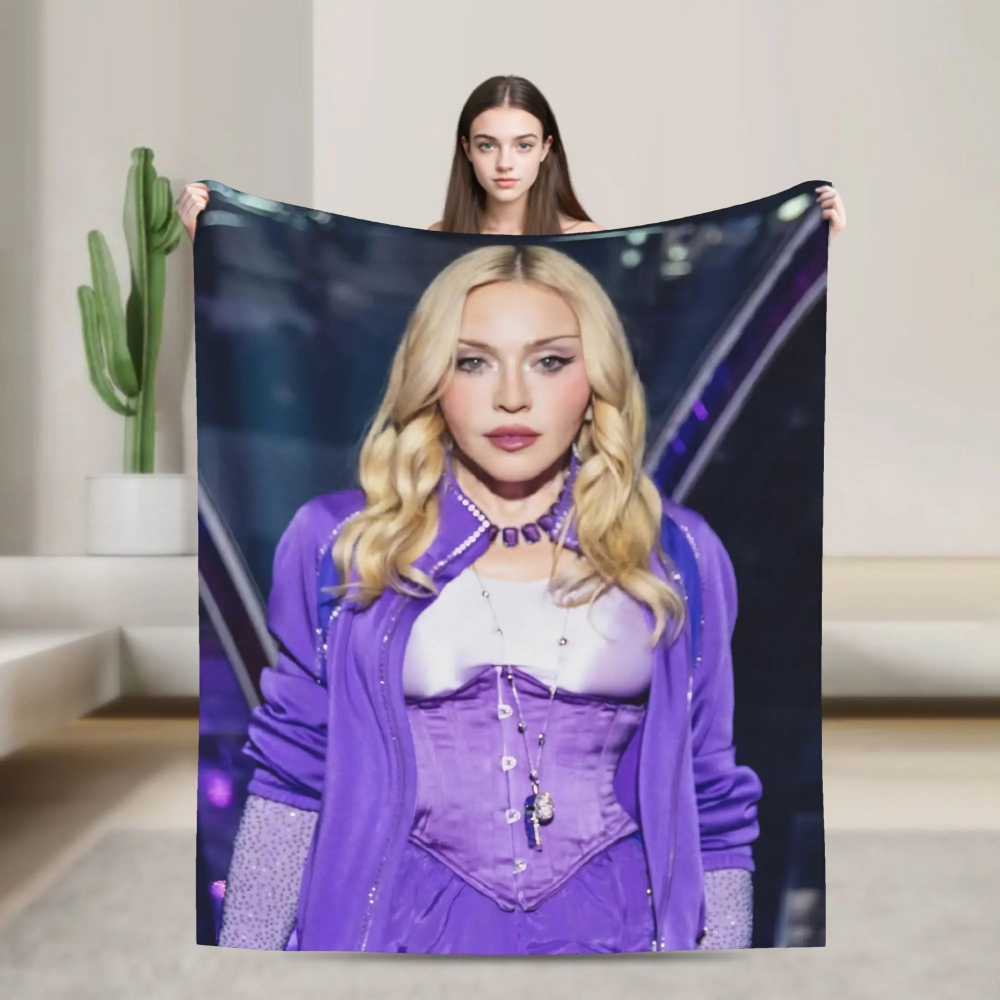 Super Soft M-Madonnas Confessions II Throw Blanket Premium Flannel Fleece Lightweight Bed Blanket Fuzzy Plush Blanket All Season