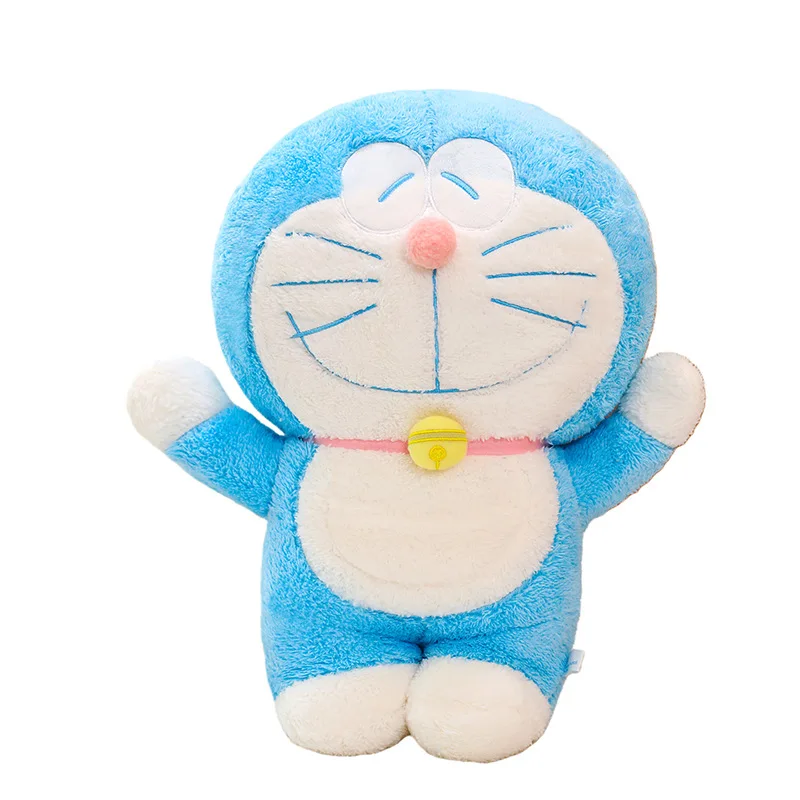 Bonito 70cm dormindo doraemon grande brinquedo de pelúcia animal de pelúcia dos desenhos animados gato boneca presente para crianças aniversário presente de natal macio brinquedo do bebê