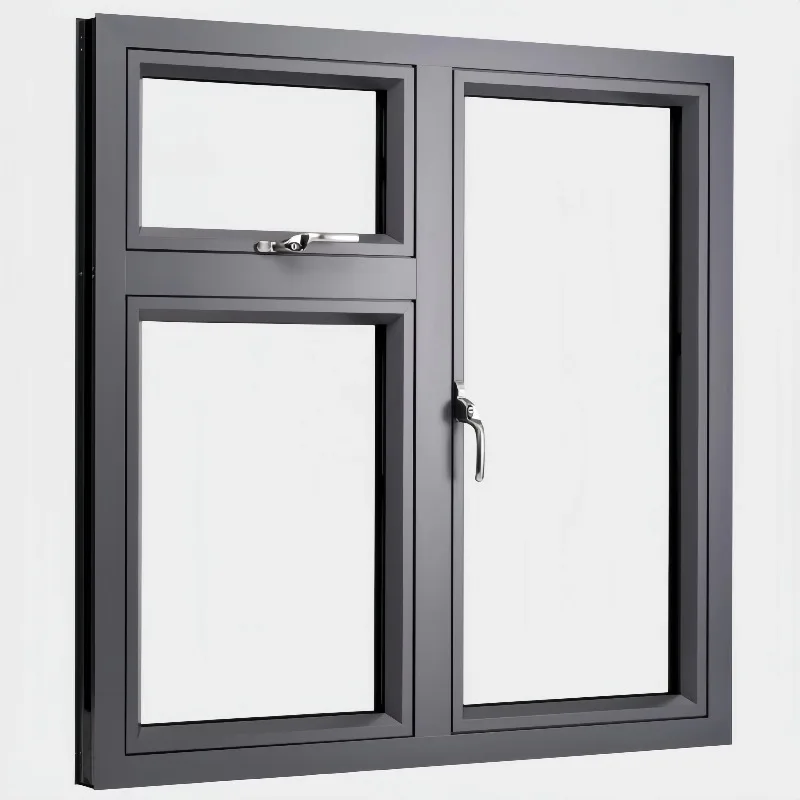 Customized Waterproof Hurricane Impact Exterior Double Tempered Glass Window Energy Efficient Aluminum Casement Window