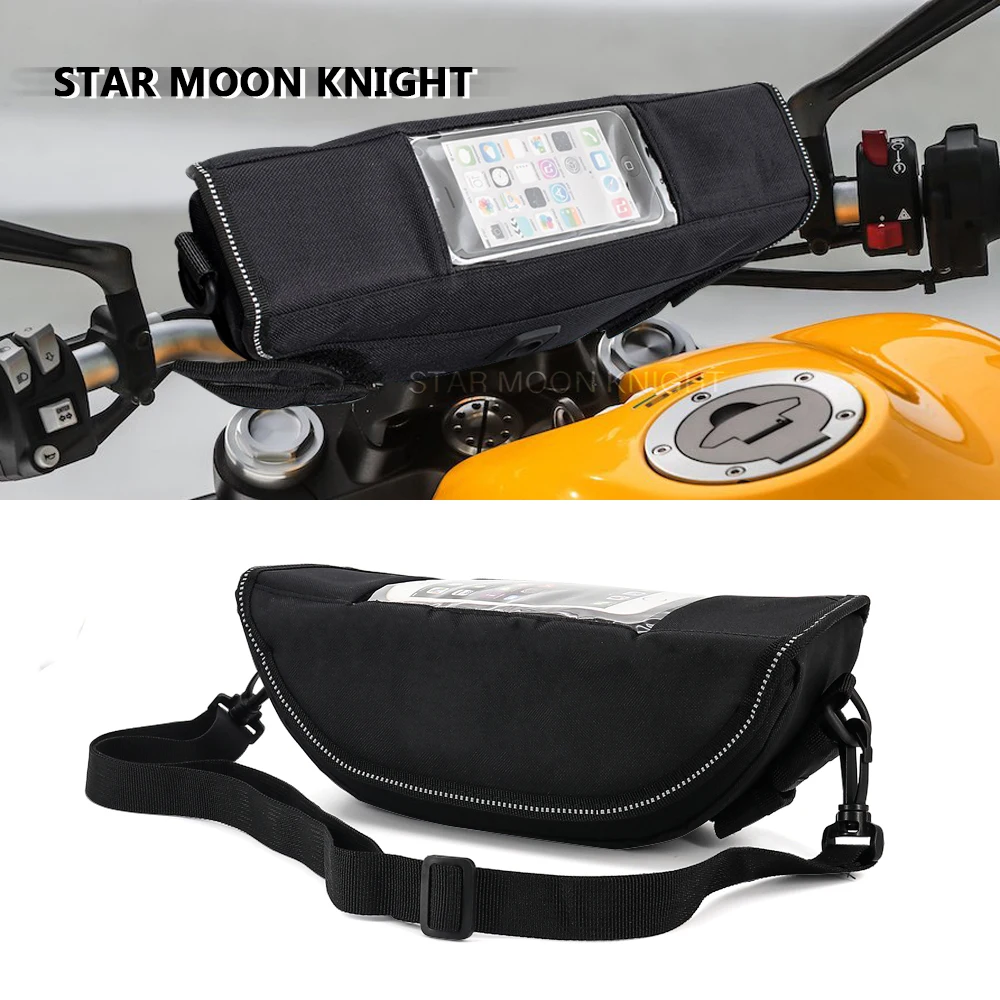 Motorcycle Accessories Storage Handlebar bag For Ducati Monster 797 821 1200 1200S Plus Stealth Waterproof Bag Travel Tool bag