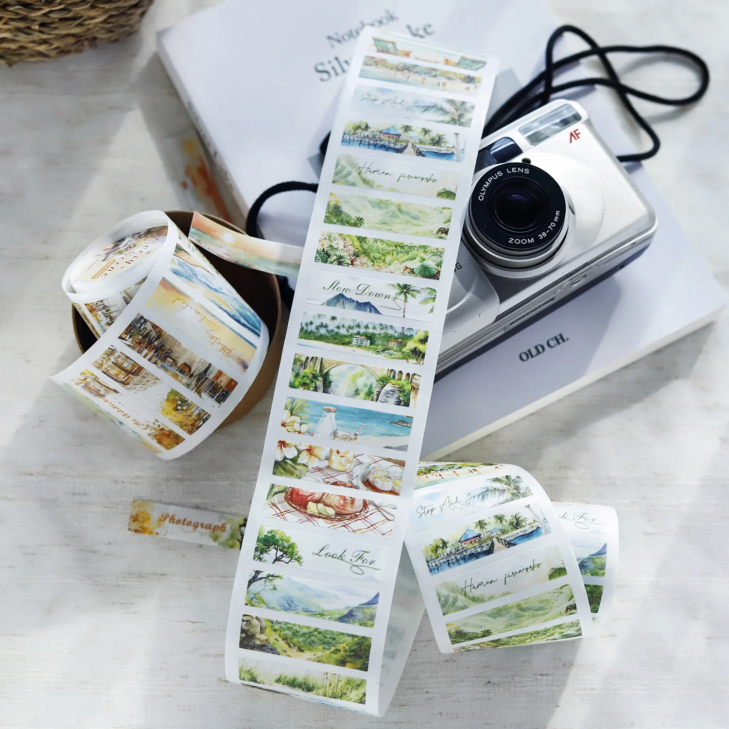 

1pcs DIY Decoration Adhesive Tapes Every view Japanese paper Washi Tapes Masking Tapes stickers