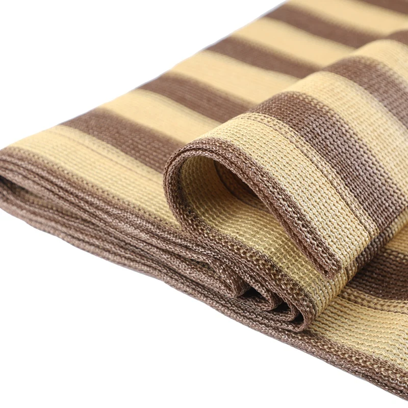 Customizable Shade Net Thickened Brown Striped Shade Net High Density Outdoor Canopies Toldo Para Sombra Shade Cloth Outdoor