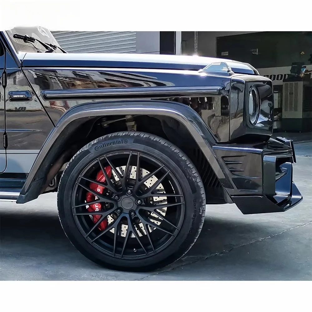 4PCS/SET Dry Carbon Fiber Wide Fender Wheel Flare Trims for  G-Class W464 G350 G500  G63