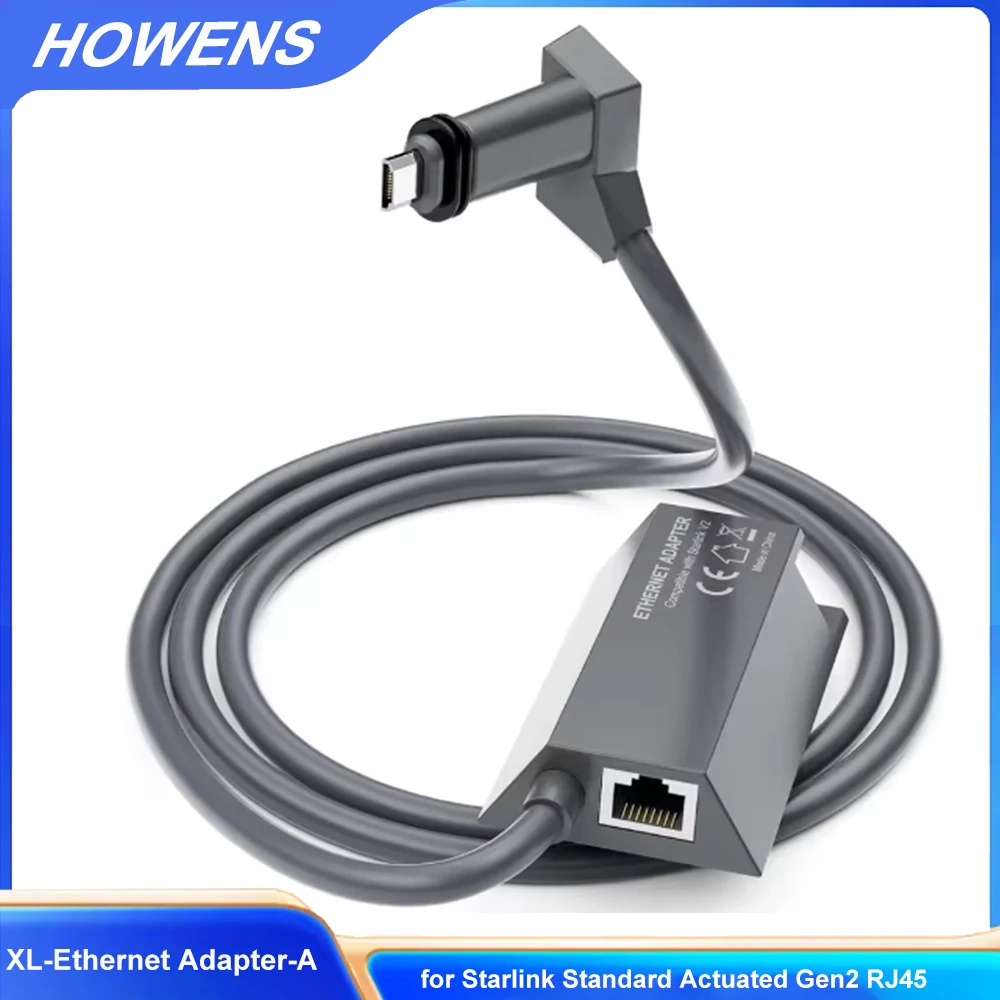 

Адаптер Ethernet HOWENS для Starlink Standard Actuated Gen2, проводной внешний сетевой адаптер RJ45 Gigabit Ethernet для Starlink V2