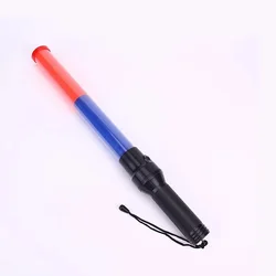 54cm Battery Model LED Fire Extinguishing Flashing Red Blue Warning Light Signal Fluorescent Traffic safety Command Stick