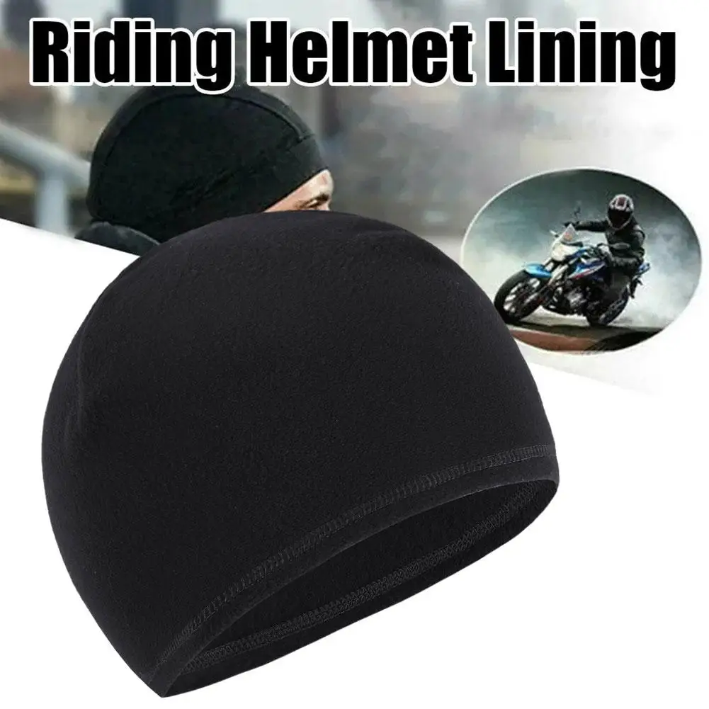 Winter Polar Fleece Warm Hat Cap Motorcycle Cycling Equipment Windproof Comfortable Helmet Liner Hat Cap For Motorcycle Cyc F5S2