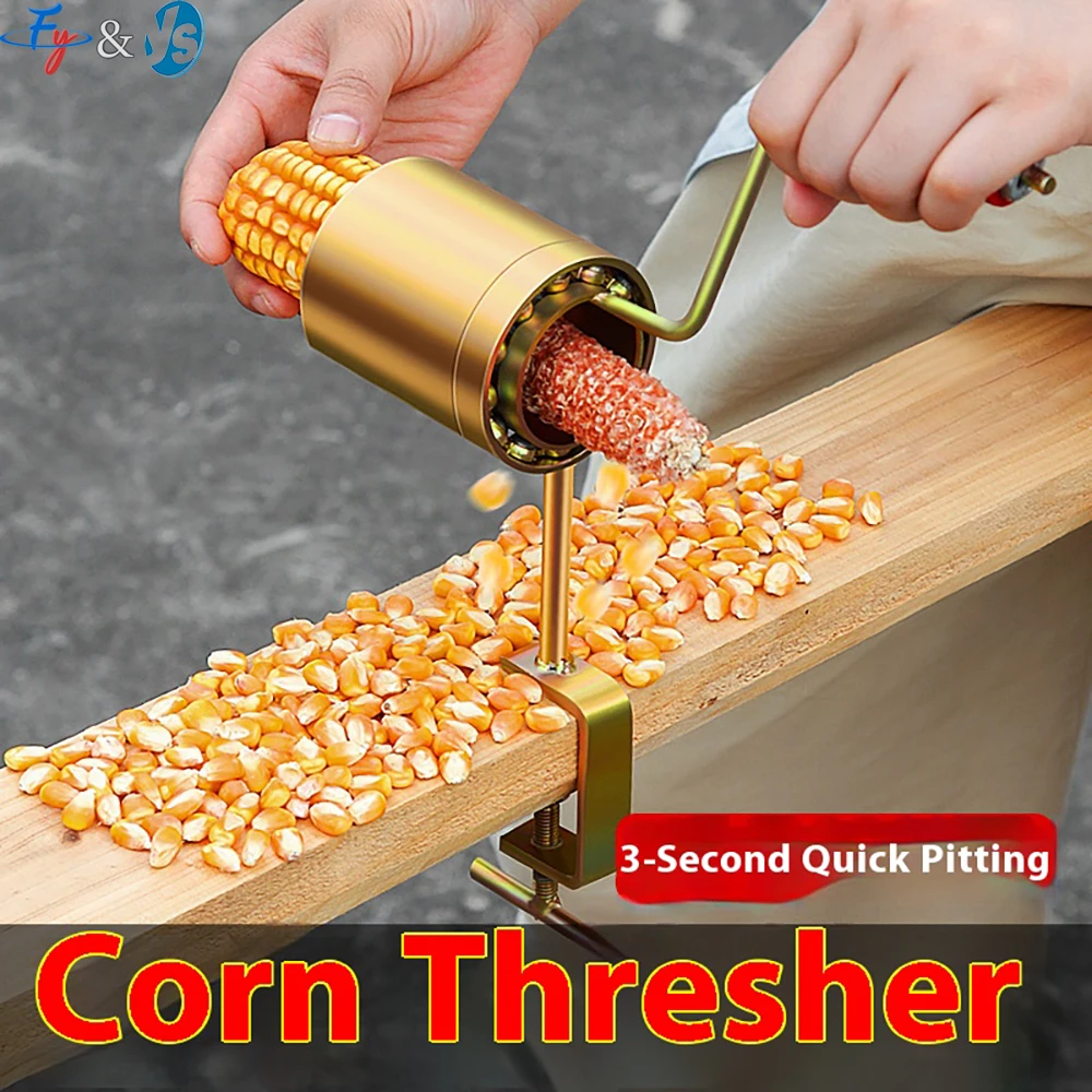 Hand-Cranked Corn Sheller Small Household Agricultural Corn Thresher Machine Hand-Cranked Dry Corn Peeling Artifact Separator