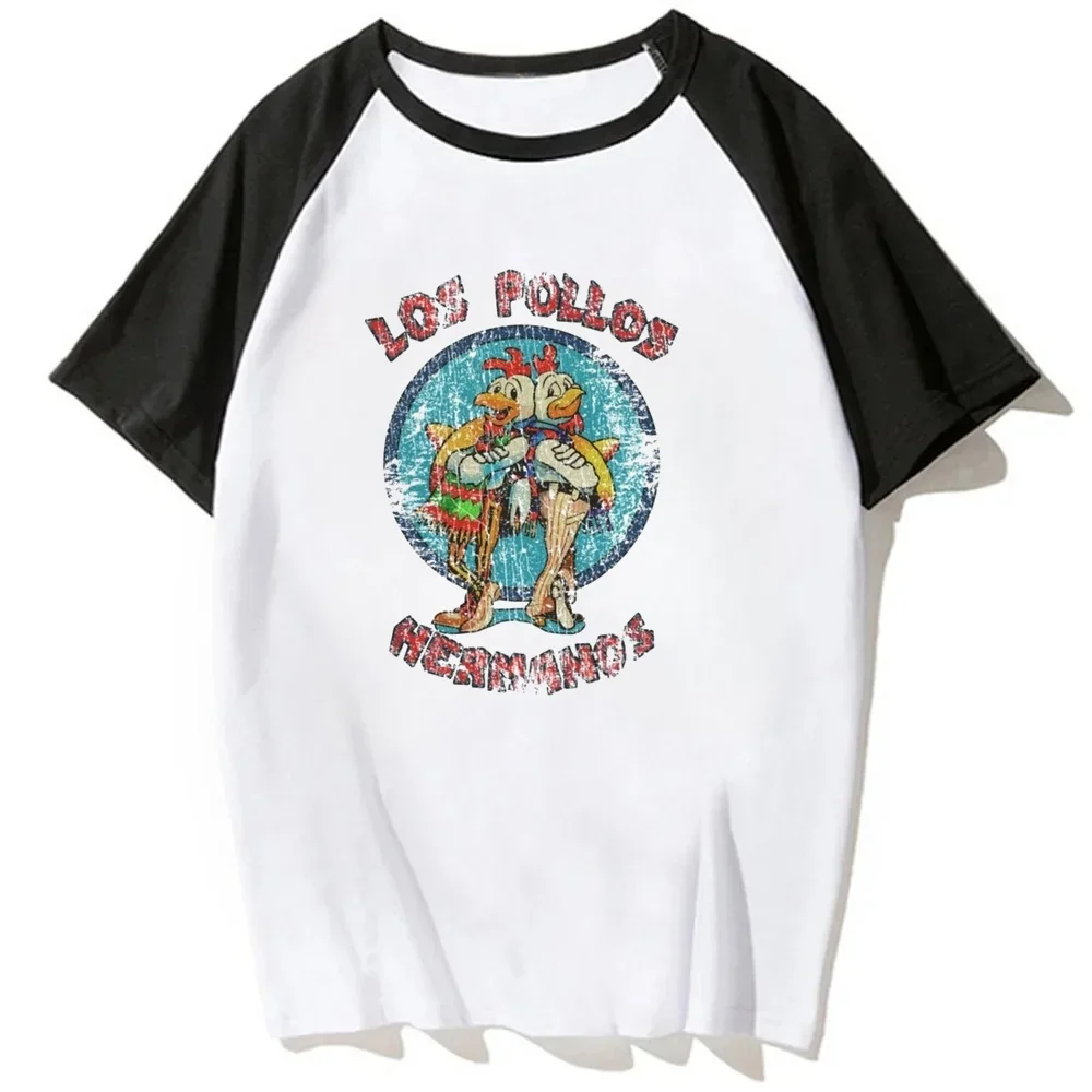 Breaking Bad Los Pollos Hermanos t-shirt female scene  emo jojifuku goth meme shirt Psychedelic 2000s gyaru manga