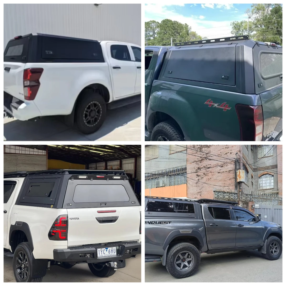 

Top-level Pickup Hardtop Canopy for Hilux Isuzu D-Max Topper Aluminium Leakproof Truck Canopy Topper Triton