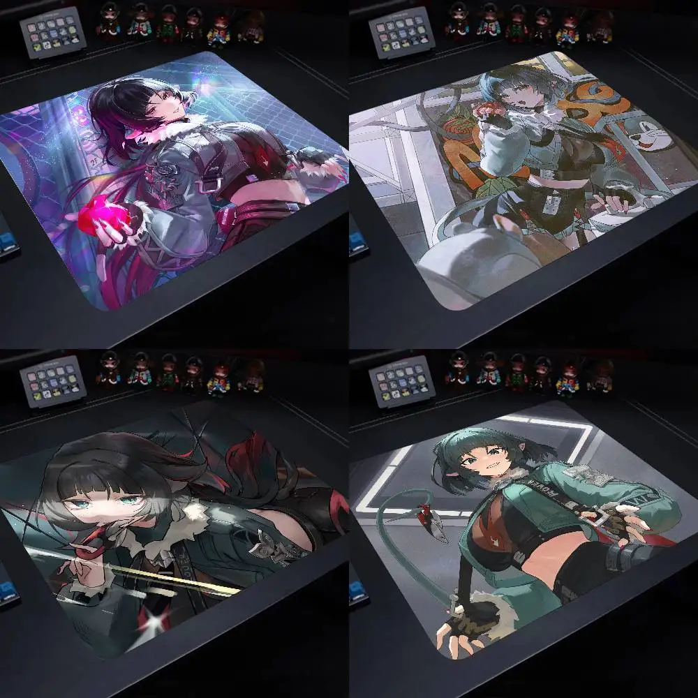 Jane Doe Zenless Zone Zero Mouse Pad 22X18 Square Computer Accessories Office Game Table Mats Rubber Anti-slip Mousepads