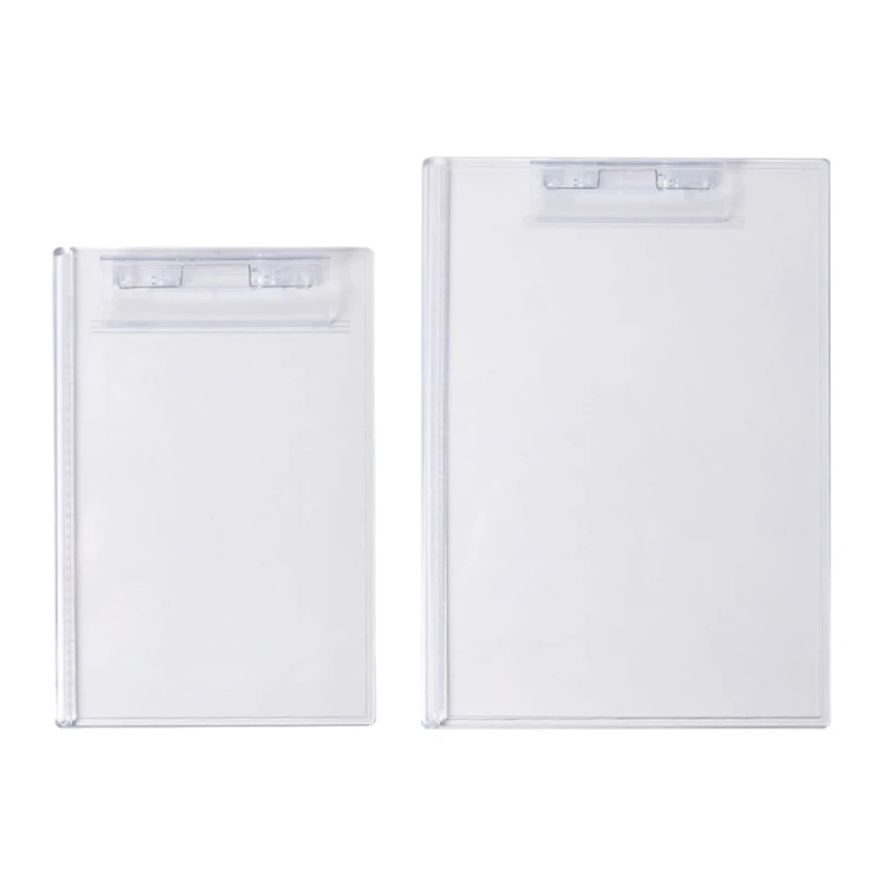 

2Pcs Acrylic Clipboard with Side Ruler Clear File Clipboard, Office Writing Clipboard with Paper Clip and Hanging Hole