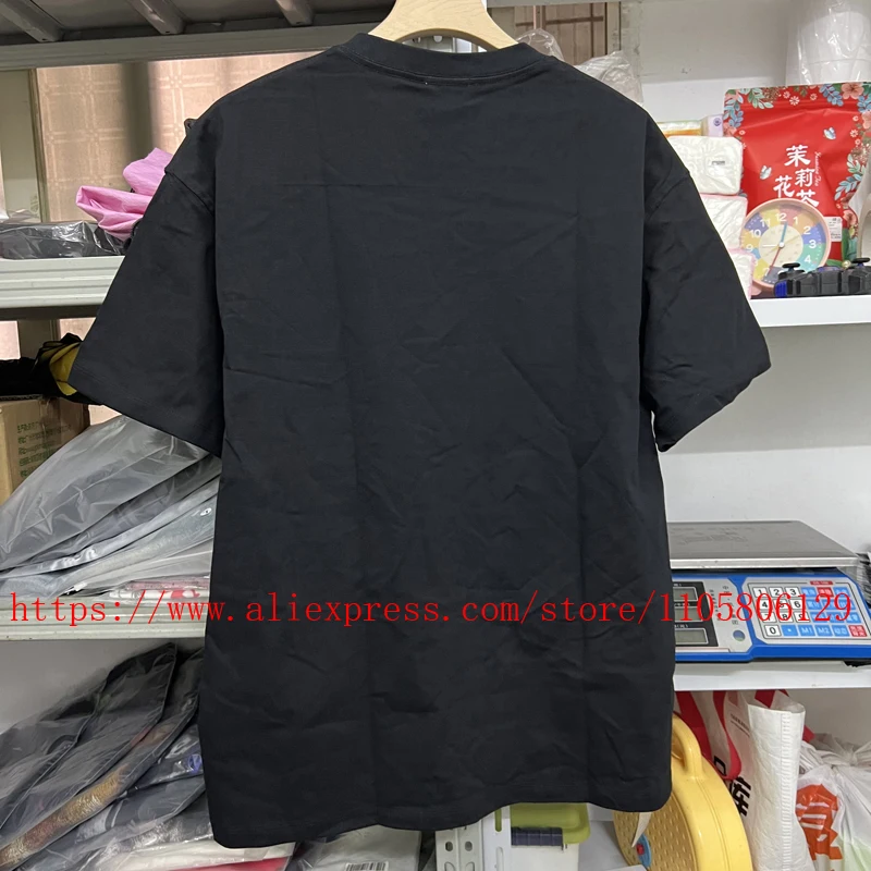 Black KITH Pegasus Angel Print T Shirt High Quality Daily Short Sleeve Men Women Loose Streetwear T-shirt Tops Tee
