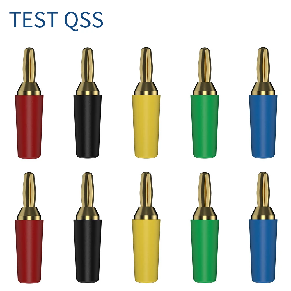 

QSS 10 шт. 2,5 мм вилка типа «банан» позолоченные аксессуары для электрических разъемов Q.10007
