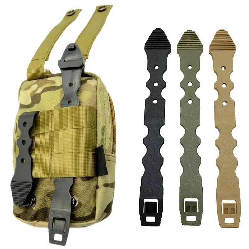 2pcs,Tactical Fixing Clip Outdoor Hunting MOLLE Accessory Quick Release Strip Fits For Magazine Pouch Backpack Vest