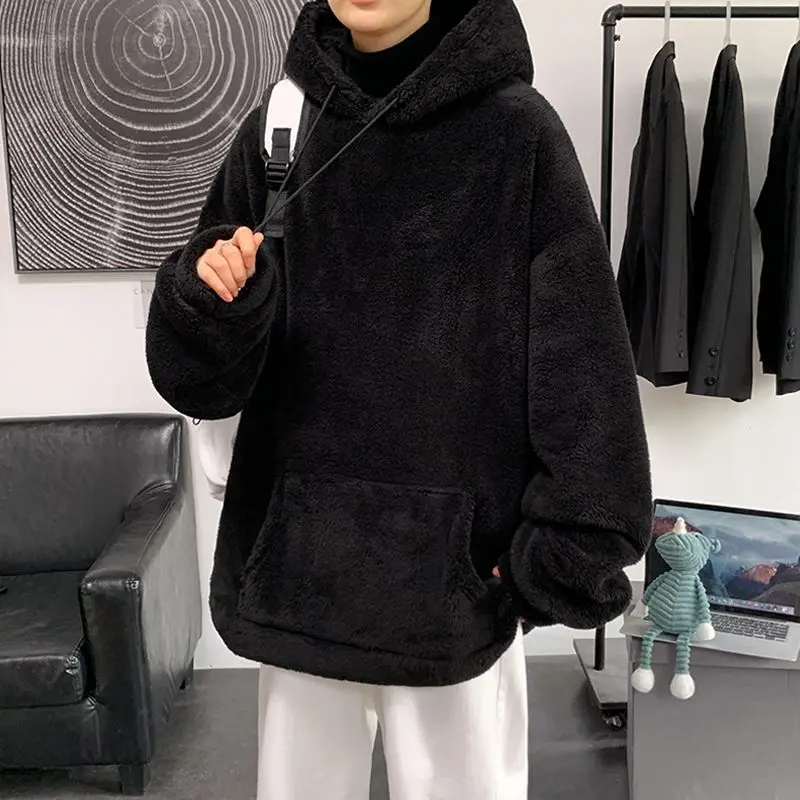 ​Ins Style Men's Fleece Hoodie 2025 Winter Collection Plus Size Warmth Style​