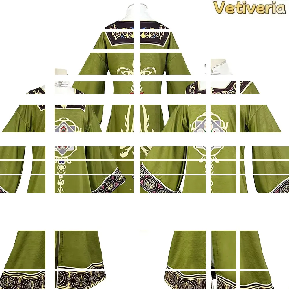 Disfraz de Cosplay de Rya para Mujer, Vestido Verde, Conjunto de Ropa para Juego de Rol, Halloween, Carnaval, Disfraz, Traje