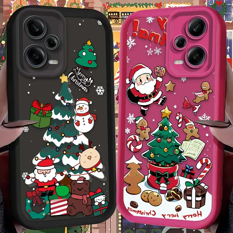 New Year Christmas Tree Soft Silicone Case for Xiaomi Redmi Note 13 12 11 Pro Plus 4G 5G 12S 11S 10S 10 9 9S 8 12C 13C A3 Cover