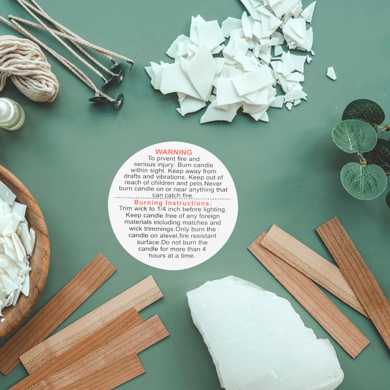 10 Sheets High Temperature Warning Stickers Safety Labels Round Flat Stickers for DIY Making Warning Sticker