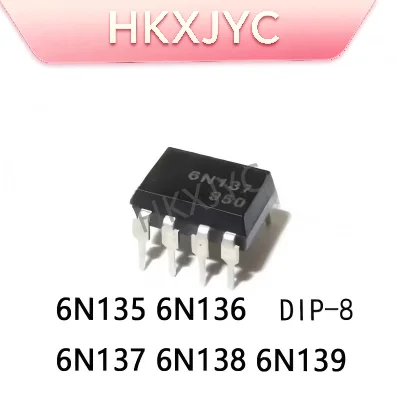 10/PCS New 6N135 6N136 6N137 6N138 6N139 DIP‑8 High Speed Optocoupler Optoisolator Photoelectric Coupler IC Chip Through Hole
