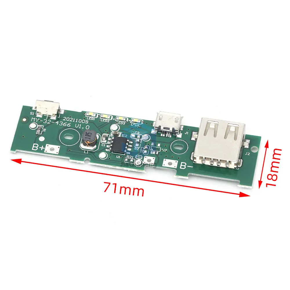 5V 2.1A/5V 1A Power Bank ładowarka moduł ładowania obwodu drukowanego PCB Step Up Boost moduł zasilania DIY 18650 baterii