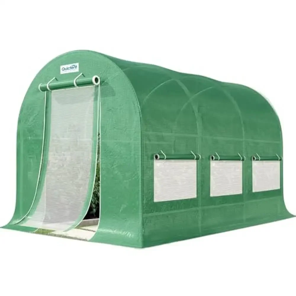 Outdoor Greenhouse High Tunnel Steel Frame Waterproof Fabric Walk-in Winter Hot House Lifetime  Large Size