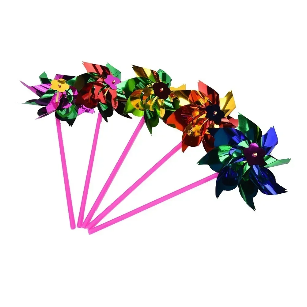 6 Stuks Plastic Windmolen Pinwheel Wind Spinner Kinderen Speelgoed Tuin Gazon Feest Decoratie Speelgoed Jongens Meisjes Tuin Windmolen