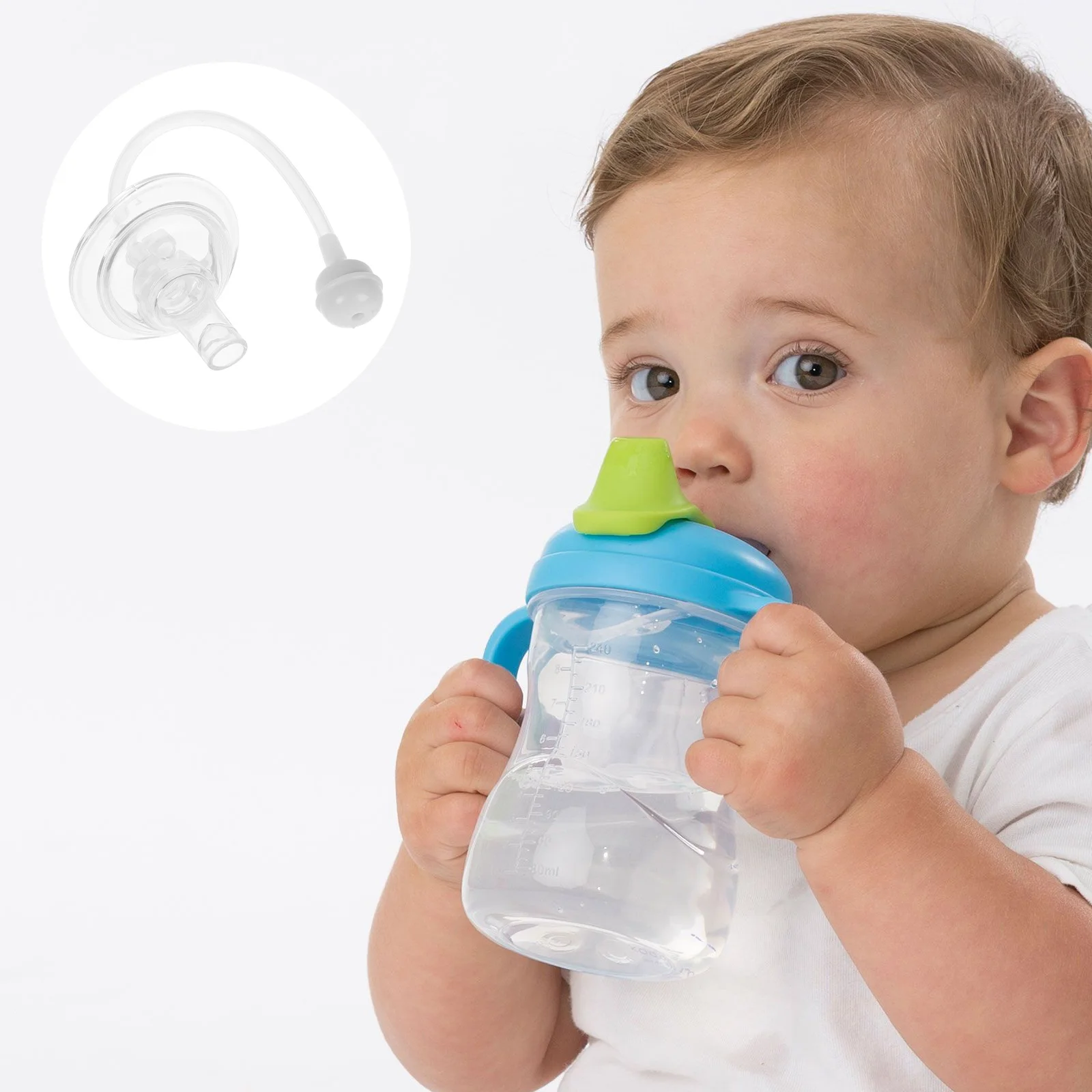 

Clear Silicone Set For Toddler Cups Milk Bottles Leakproof Detachable Self Training Versatile Lightweight Food Grade