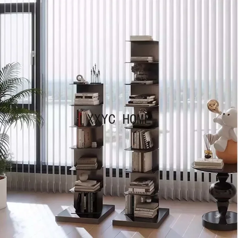 

Modern Magazine Bookcase Minimalist Mid Century Display Storage Bookshelf Narrow Metal Etagere Rangement Living Room Furnitures