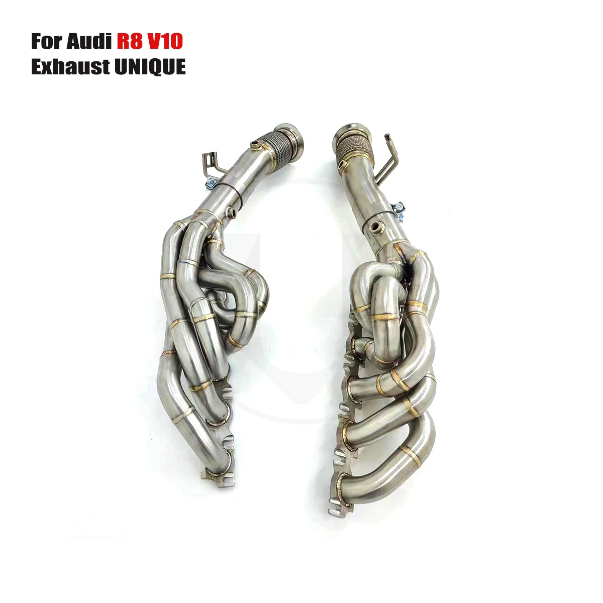 

UNIQUE manifold downpipe For 2007-2017 Audi R8 v10 5.2L Equal Length SS304 exhaust manifold With insulator