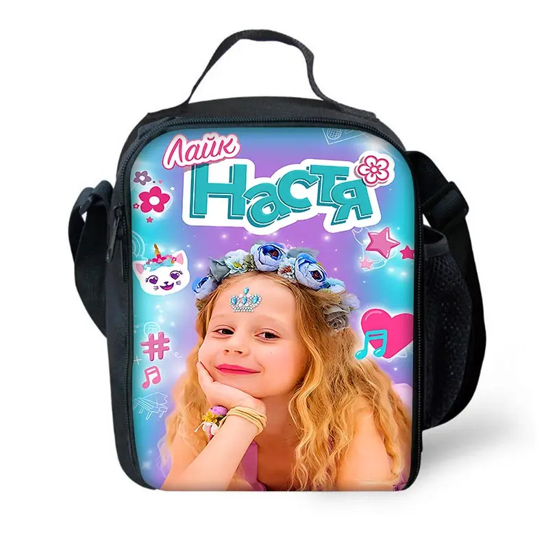 Like Nastya Child Insulated Large Capacity Bag for Boy and Girl Student Outdoor Picnic Resuable Thermal Cooler Lunch Box