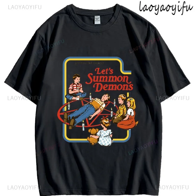 

Let's summon Demons Theme 100%Cotton Fashion Men's Women's Round Neck Casual Tee High Quality Streetwear Summer Short-sleev