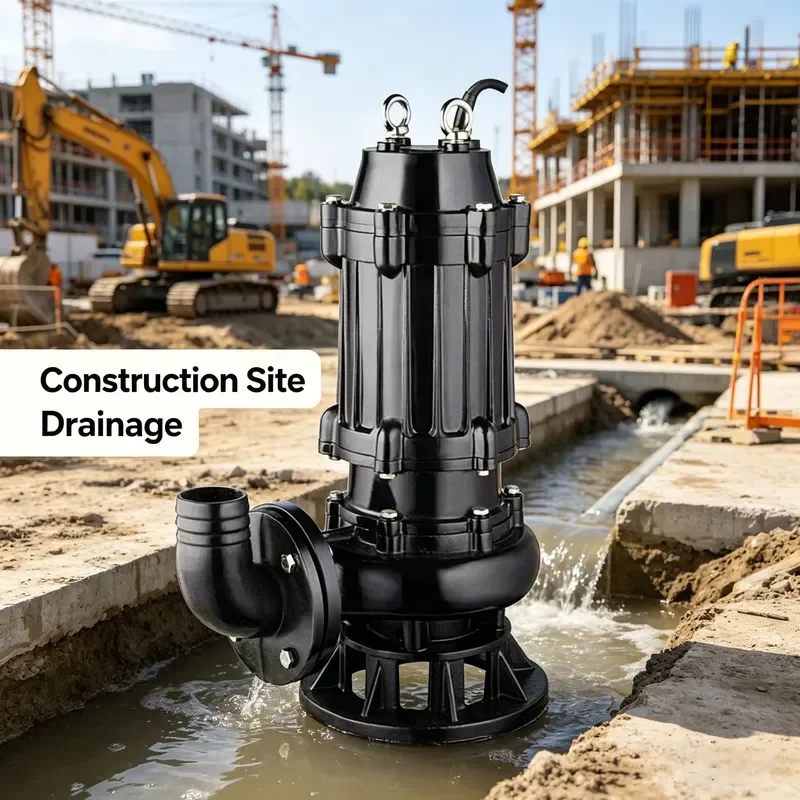 Heavy Duty Submersible Sewage Pump with All Copper Motor for Construction Site Drainage