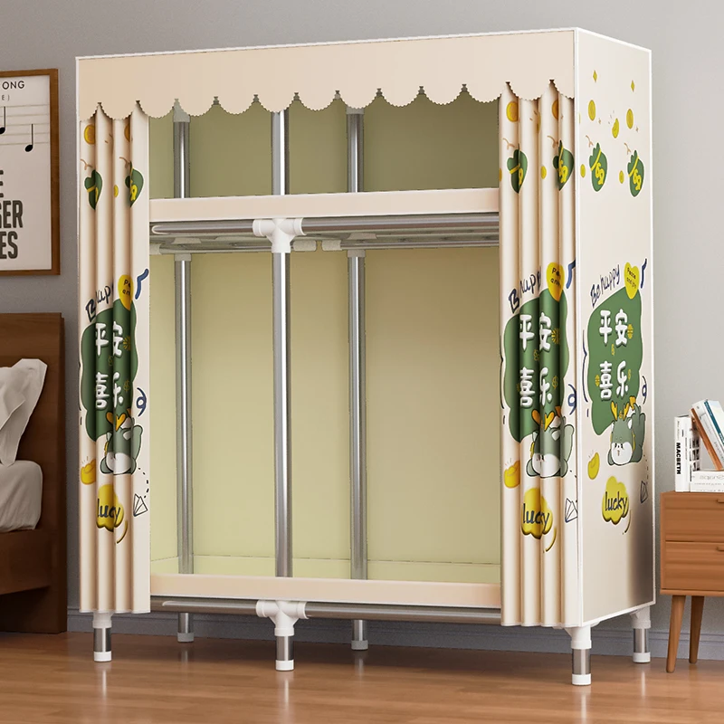 

Modern Metal Adults Wardrobes Hanging Clothes Organizer Storage Closet Bedroom Space Saving Roupeiros De Quarto Furniture