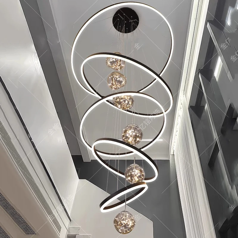 

Modern home decor led lights pendant light lamps forstaircase Chandeliers for living room hanging light indoor lighting