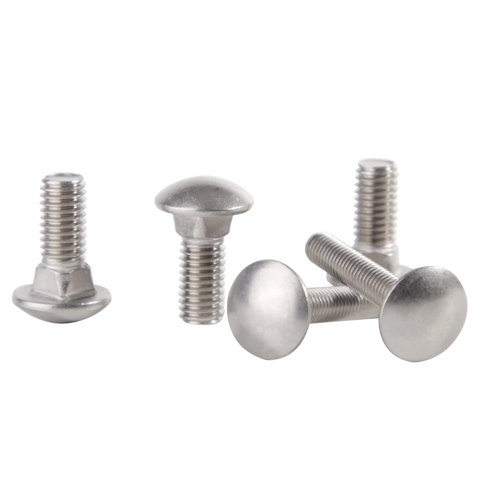 DIN603 M6 M8 M10 M12 A2-70 304 Stainless Steel Truss Round Head Square Neck Carriage Screw Coach Bolt