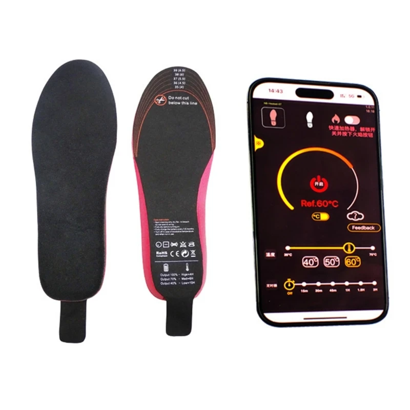 

Electric Heated Insoles, Rechargeable Electric Heated Shoe Pad For Women Man