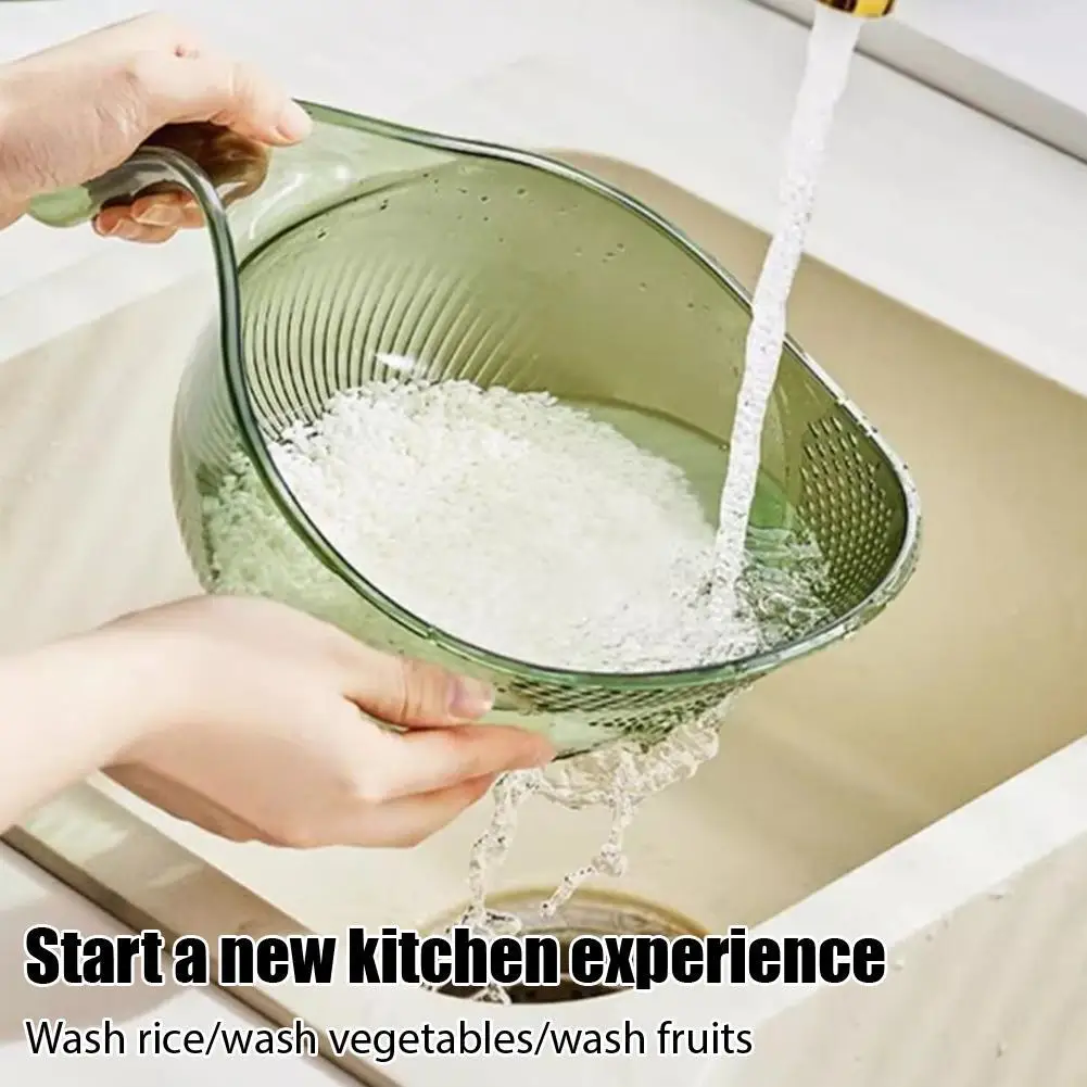 Kitchen Home Use Rice Washing Basket Non-Letting Rice Drain Basket Fruit Washing Sink Multi-Function Drain Basket