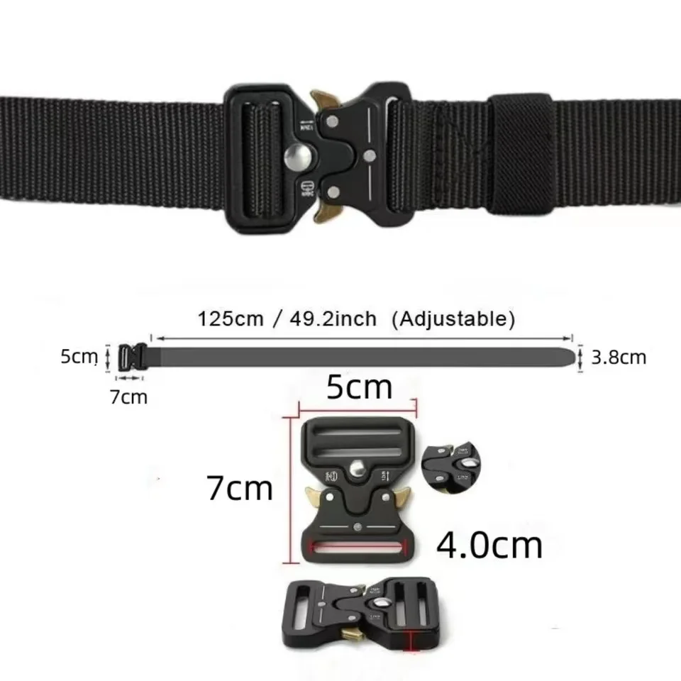 Outdoor Hunting Tactical Belt For Men Multi Function Nylon Sports Accessories Luxury Designer Military Army s Women