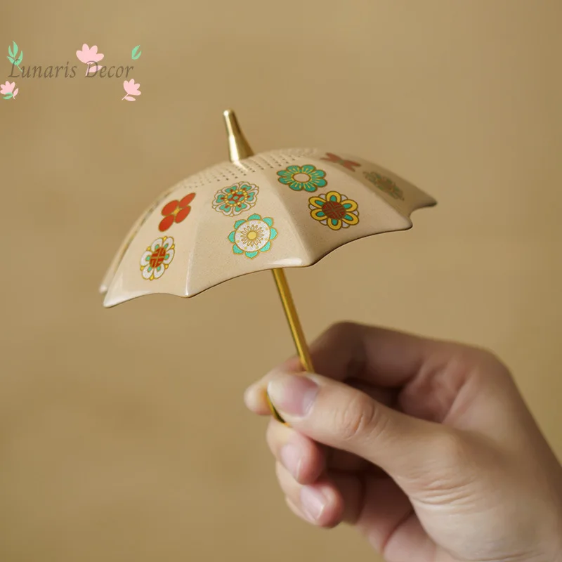 

Home Teaware Accessory Creative Umbrella Ceramic Tea Separation Strainer Desktop Tea Table Tea Making Filter Infuser