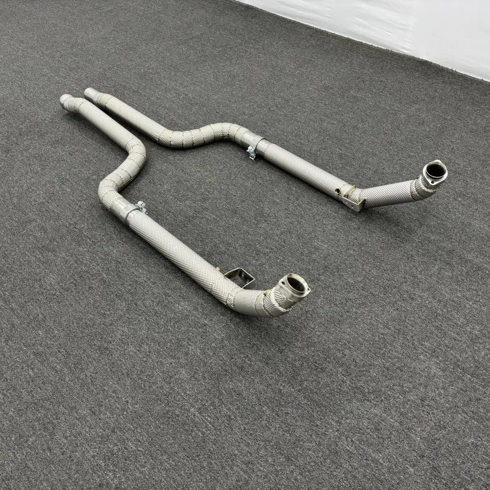 Edelstahl-Auspuff-Downpipe für Mercedes-Benz C63 AMG W204 6.2L mit Katalysator 2011-2015 Hochleistungs-Cat-Back-System – Detail 8